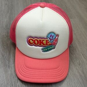 American Eagle ' Pink and Cream trucker hat NWOT